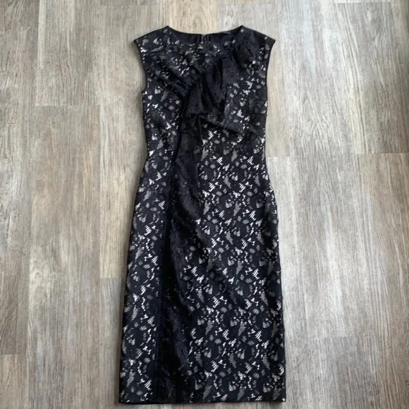 Nina Ricci Dresses | Nina Ricci Lace Ruffle Dress | Color: Black/White | Size: 6 | Constancewinter's Closet Nina Ricci Dresses | Nina Ricci Lace Ruffle Dress | Color: Black/White | Size: 6 | Constancewinter's Closet
